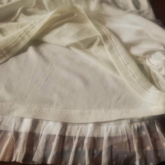 NWOT! World Wide Love White Sleeveless Cotton Knit Lace Overlay Dress - Size S - Picture 10 of 12